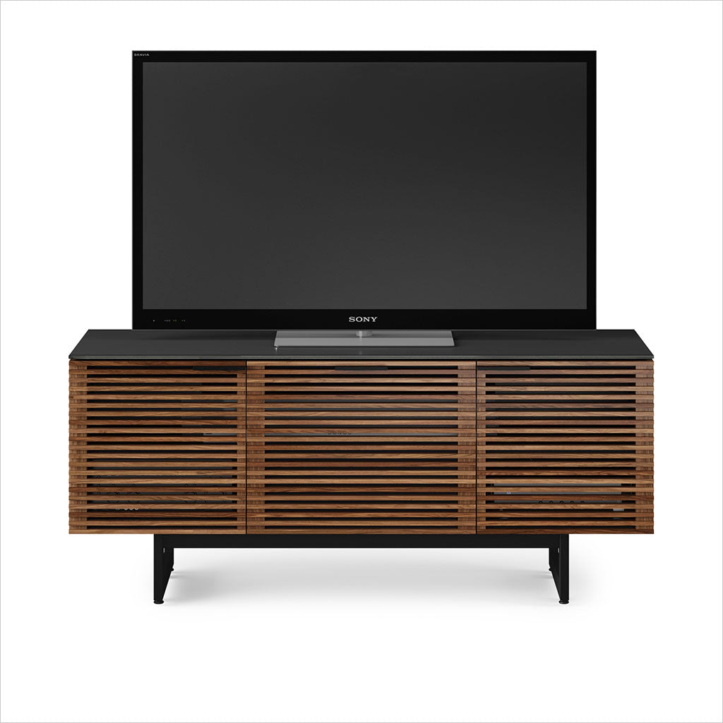 tv stand with louvered doors