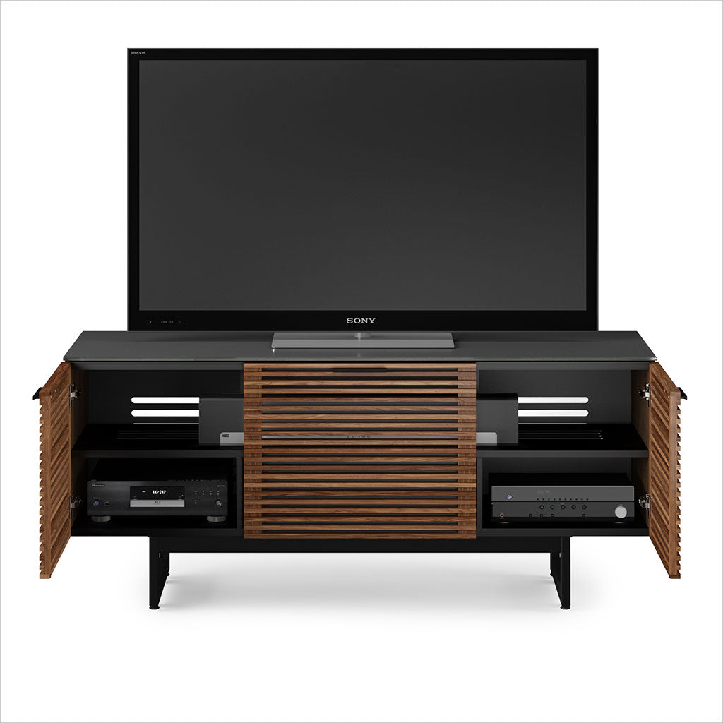 tv stand with louvered doors