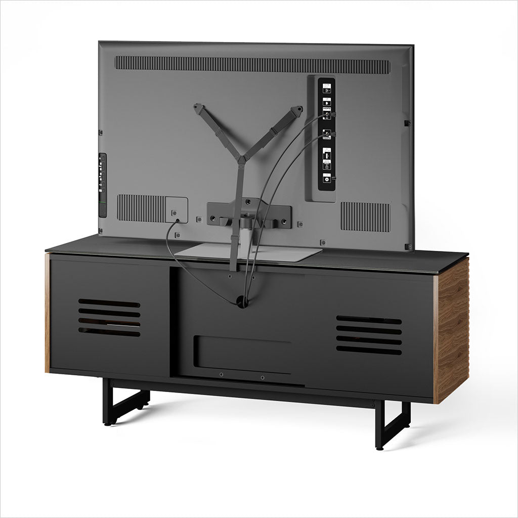 tv stand with louvered doors