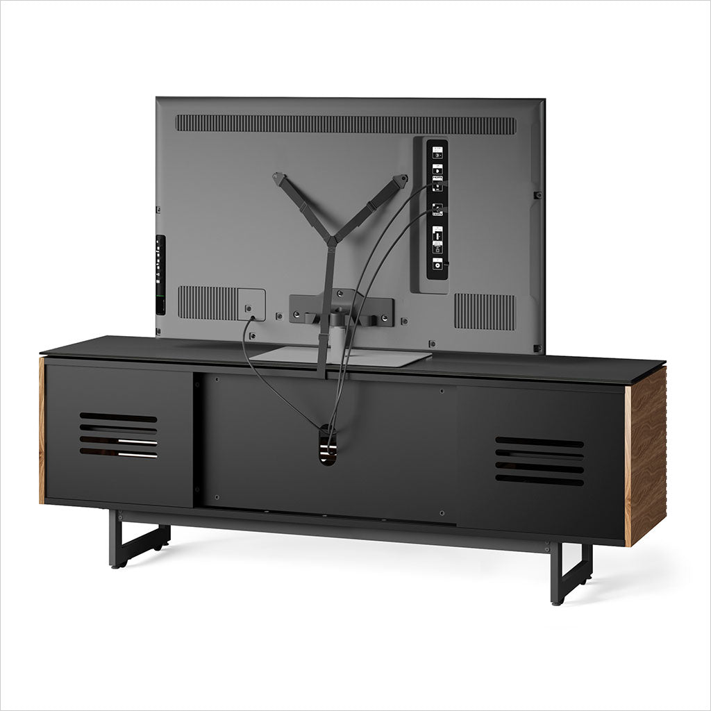 tv stand with louvered doors