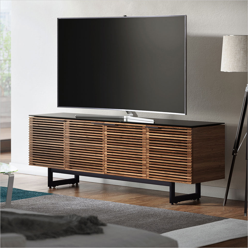 tv stand with louvered doors