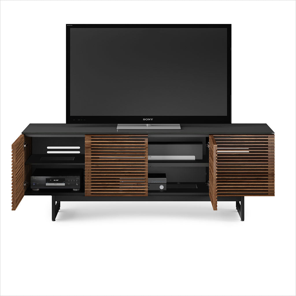 tv stand with louvered doors