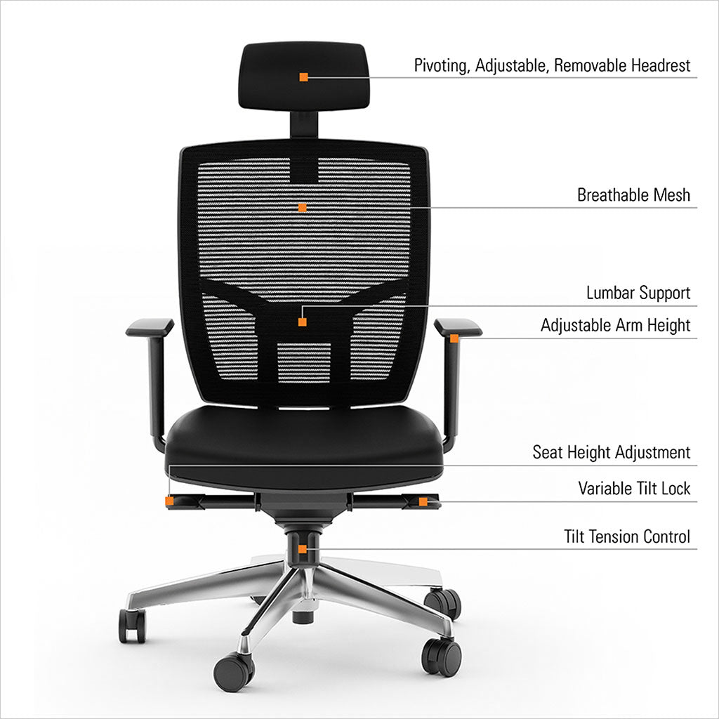 Computer Chair Back View