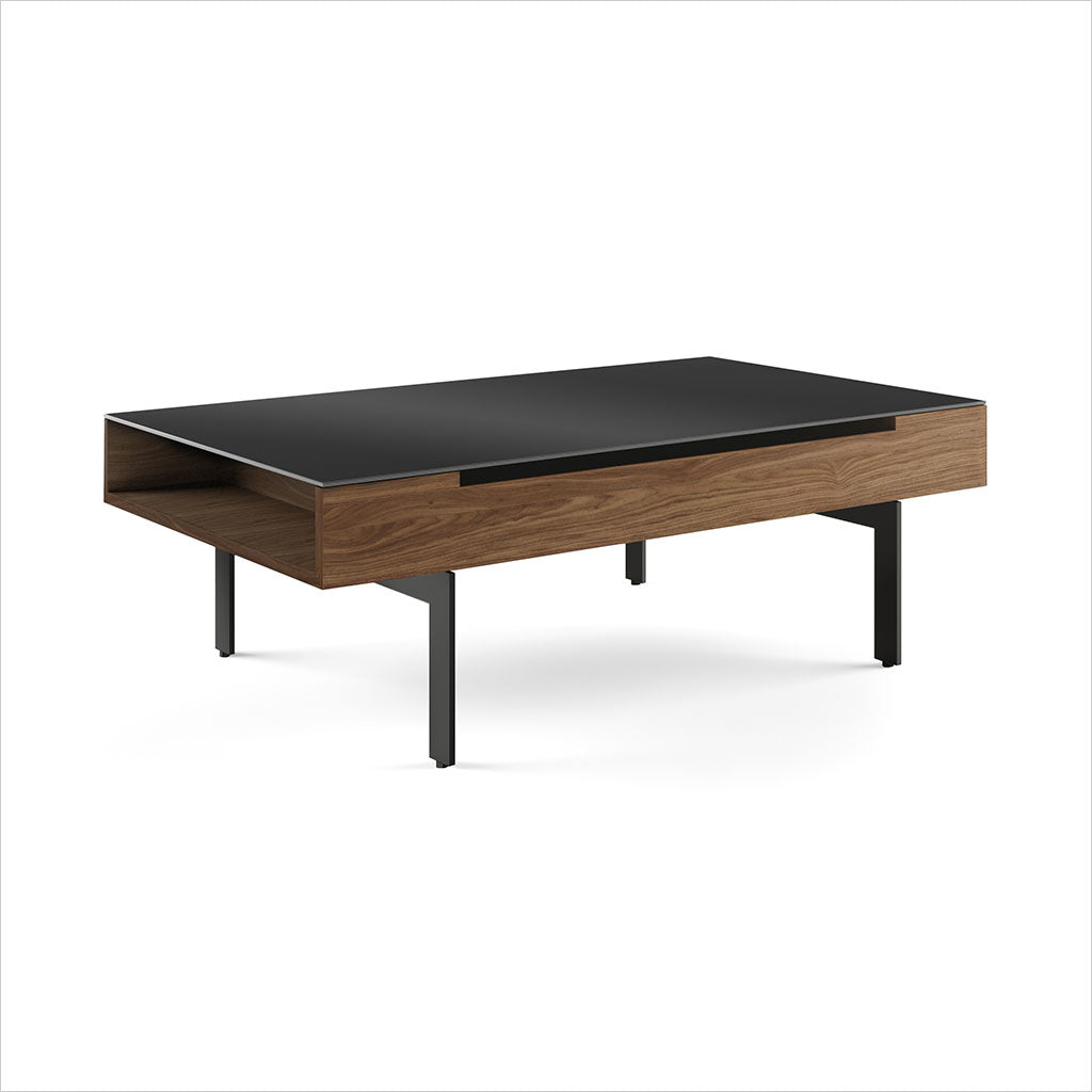 natural walnut coffee table with lift top