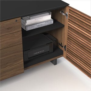 reversible L-shaped desk with storage