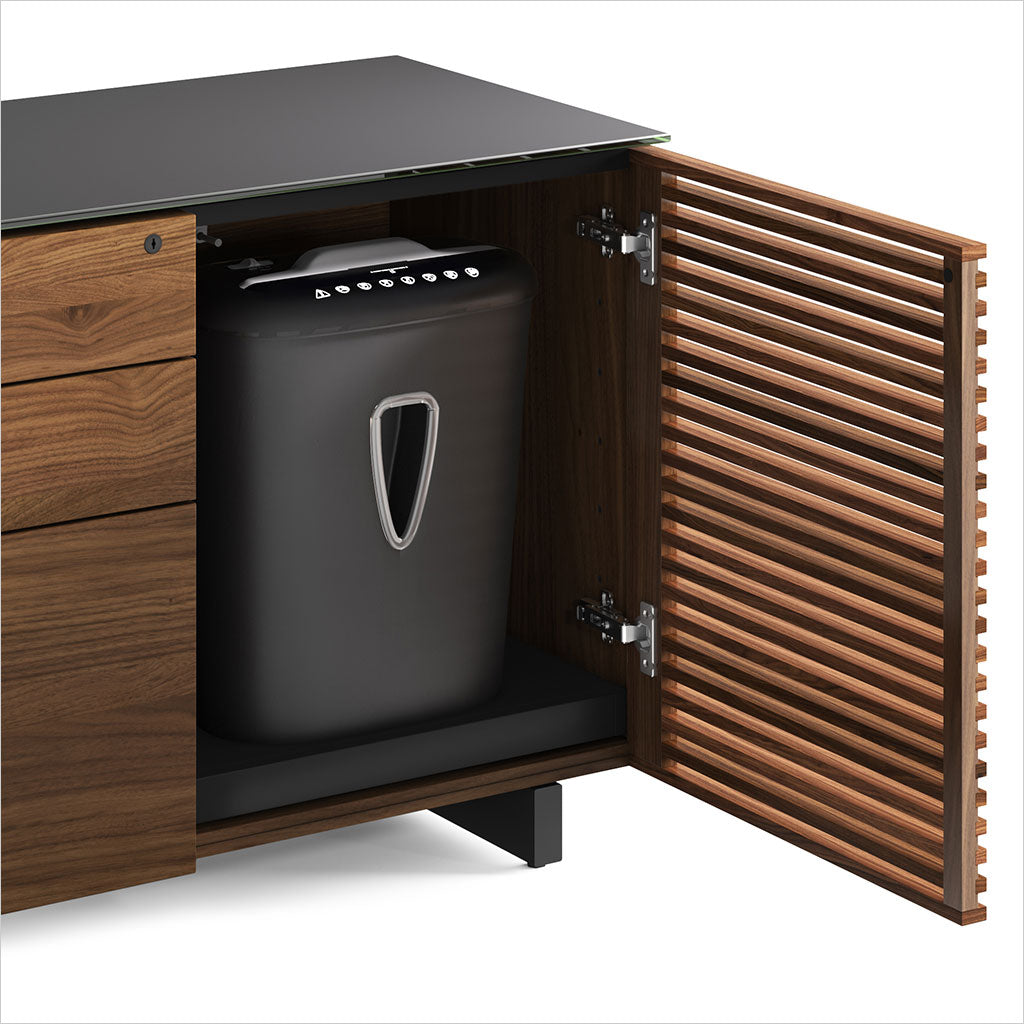 reversible L-shaped desk with storage