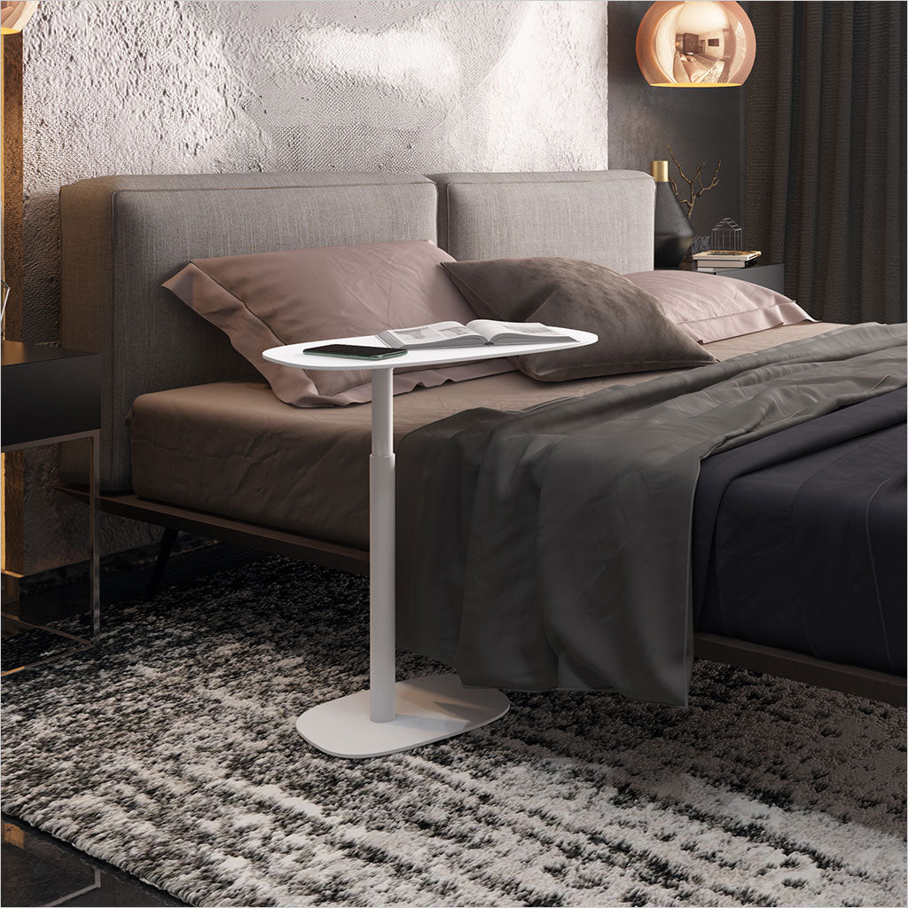 adjustable laptop table in white