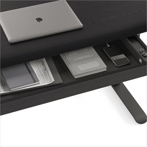 optional drawer for lift desk in ebonized ash