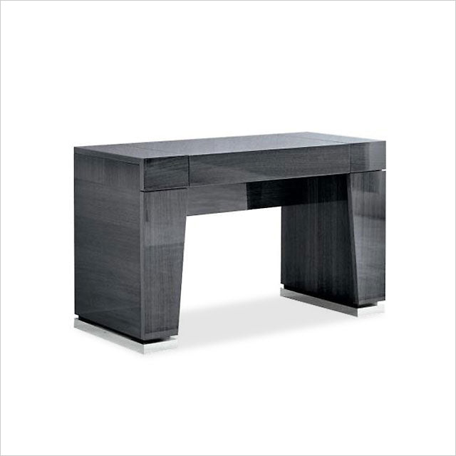 dressing table in grey high-gloss finish