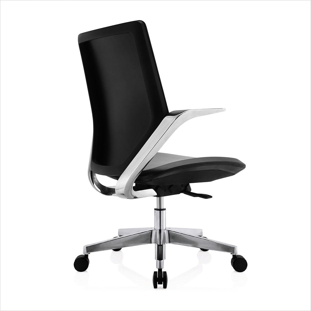 low back office chair with castors