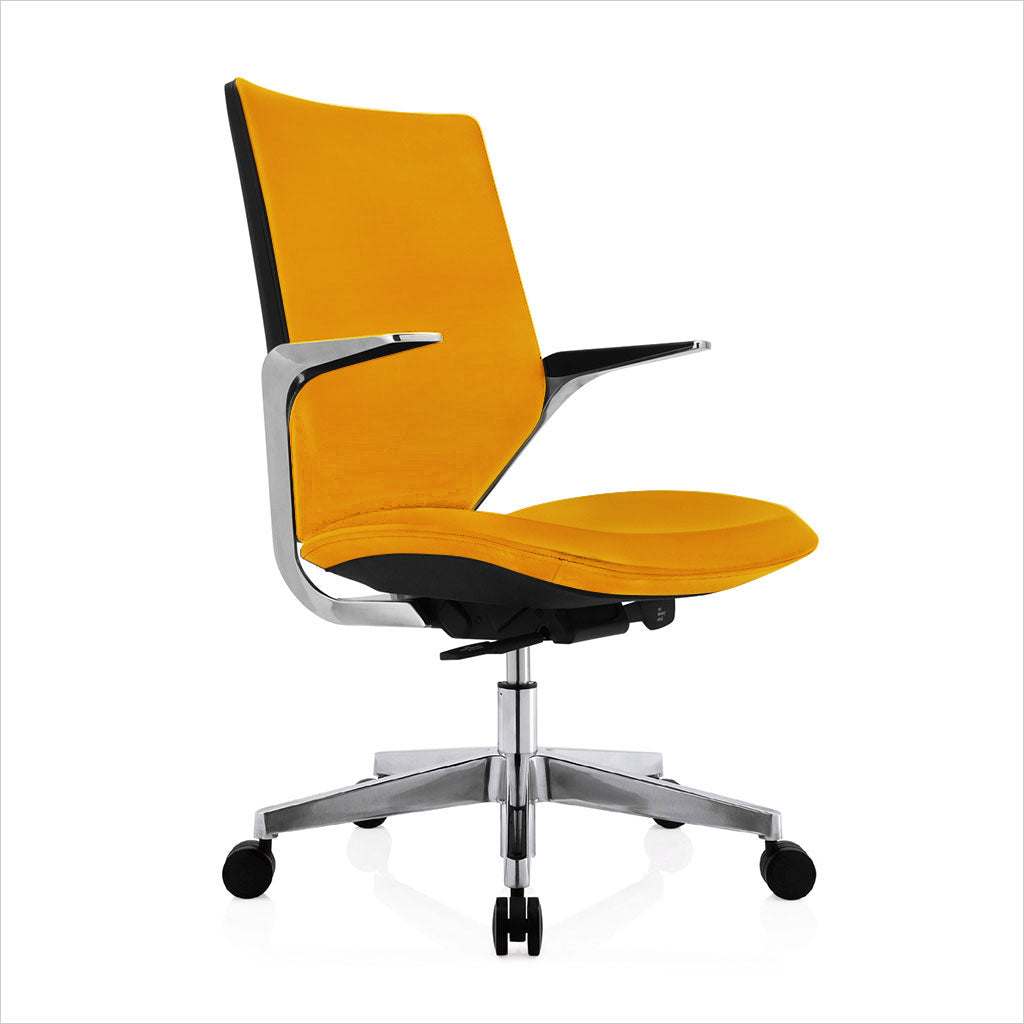 low back office chair with castors