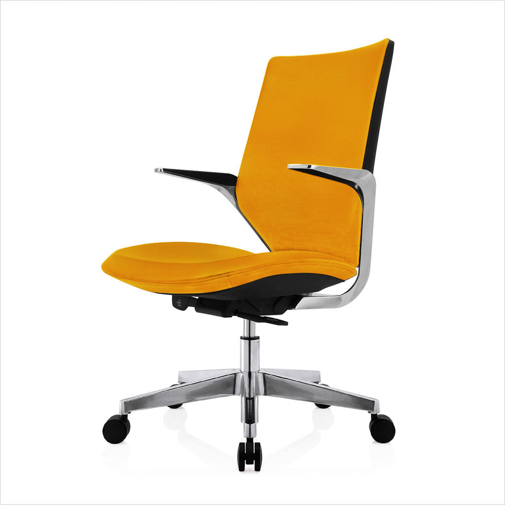 low back office chair with castors