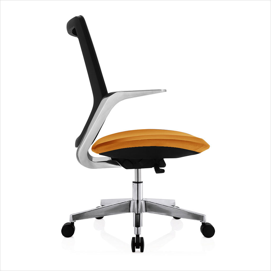 low back office chair with castors