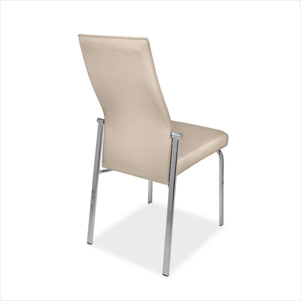 leather upholstered dining chair with reclining seat