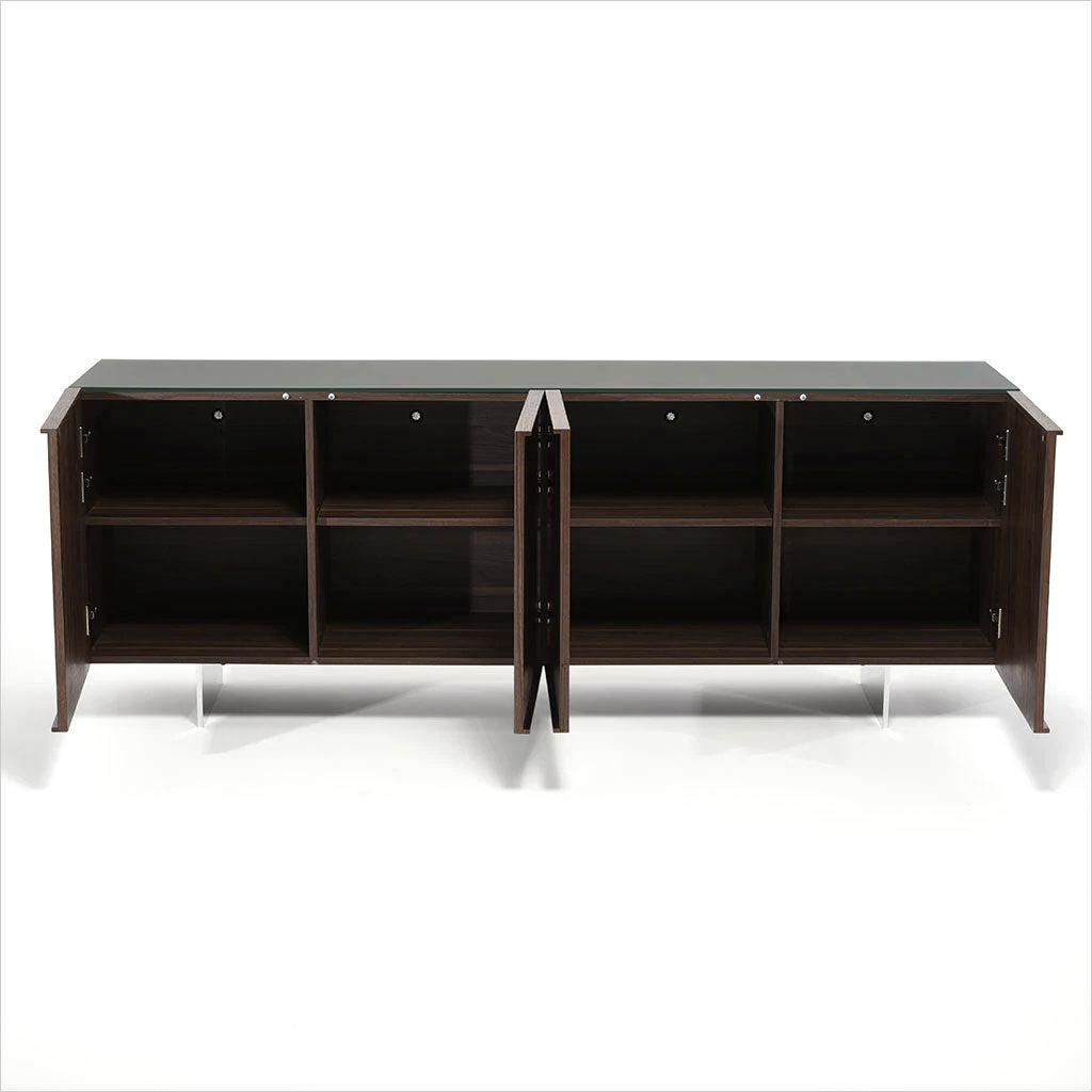 4-door buffet with glass top