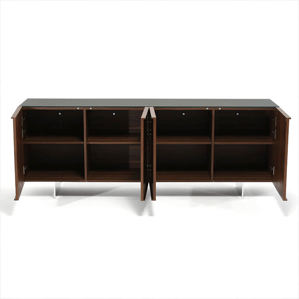 4-door buffet with glass top