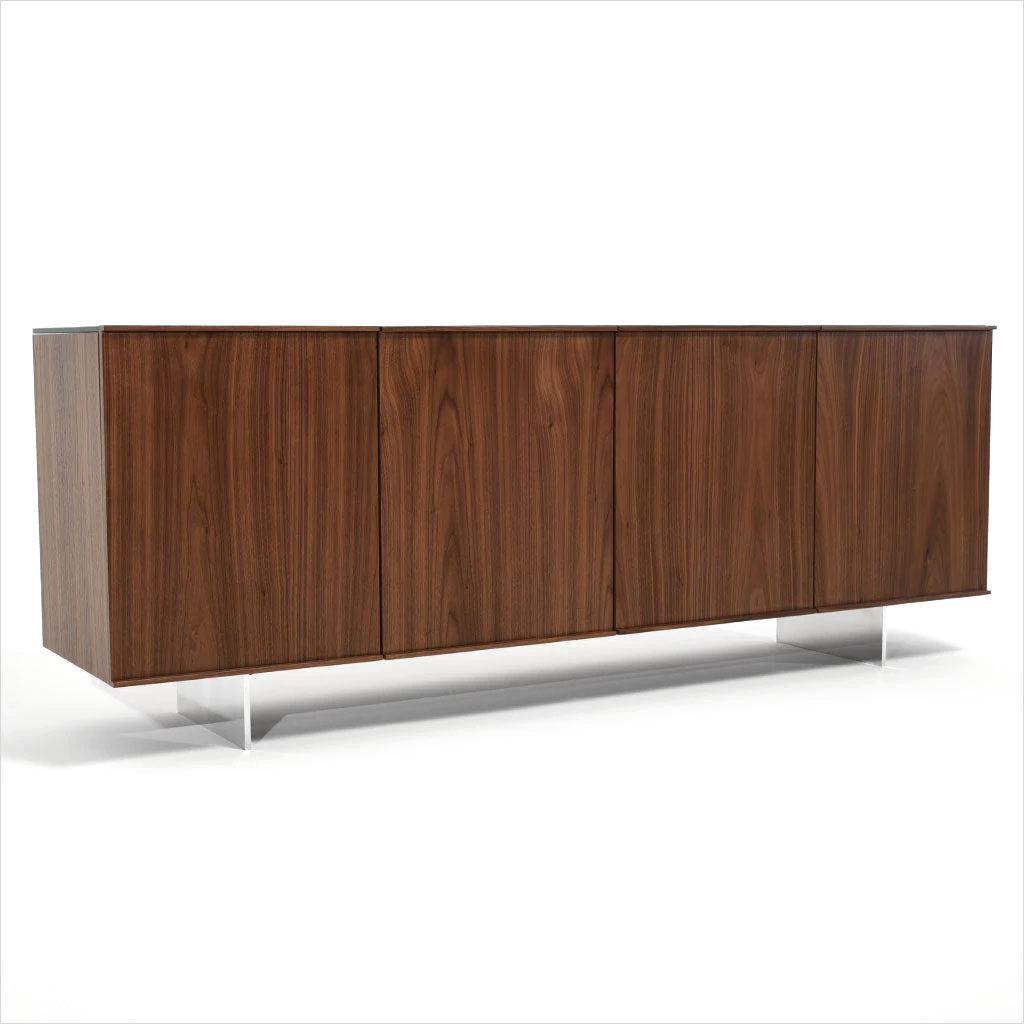 4-door buffet with glass top