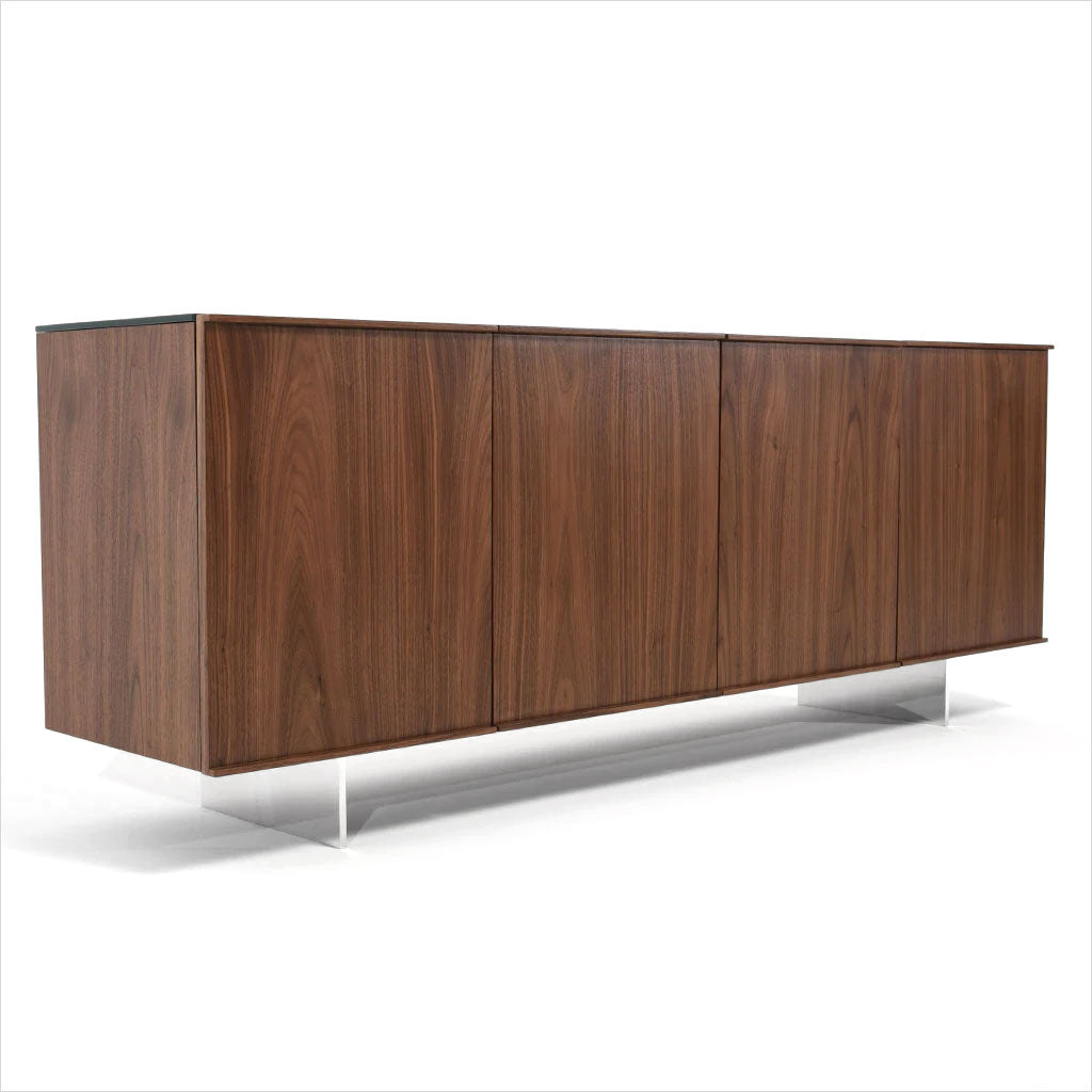 4-door buffet with glass top