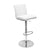 adjustable barstool with pedestal base and leather seating