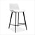 counter stool with baseball stitching along edges and curves