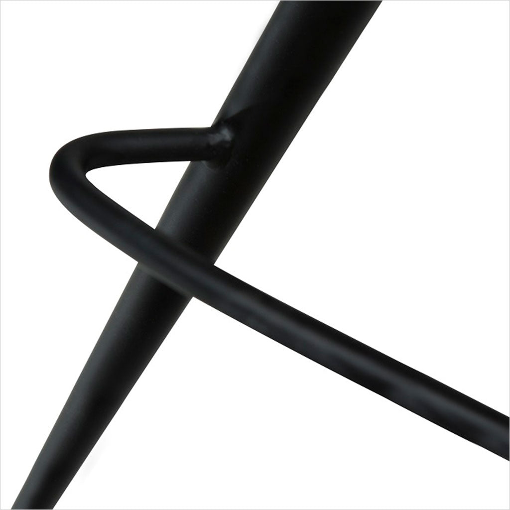 barstool with swivel seat in eco-pele leather and metal base