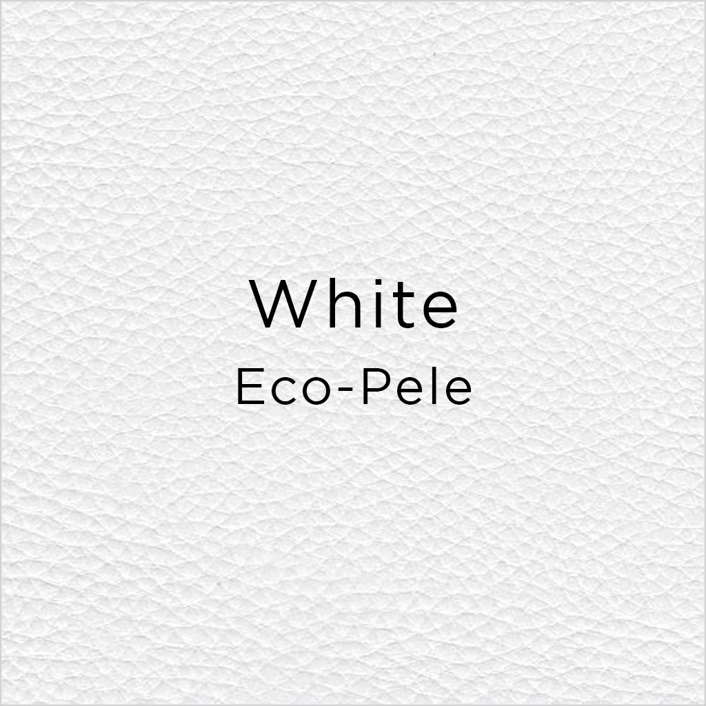 white eco-pele leather swatch