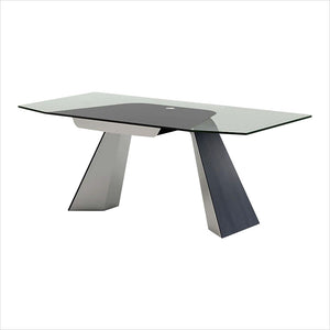 contemporary glass top desk