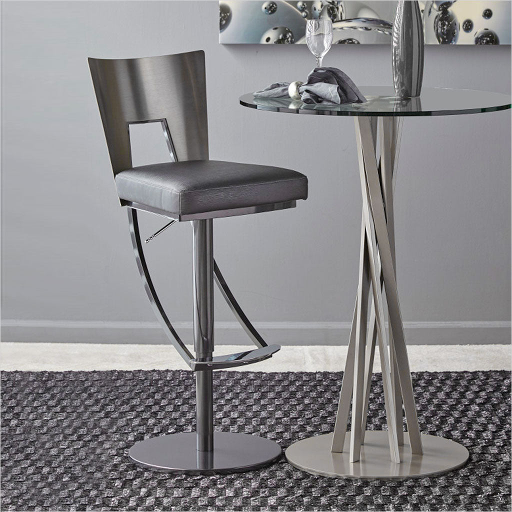 adjustable barstool with pedestal base