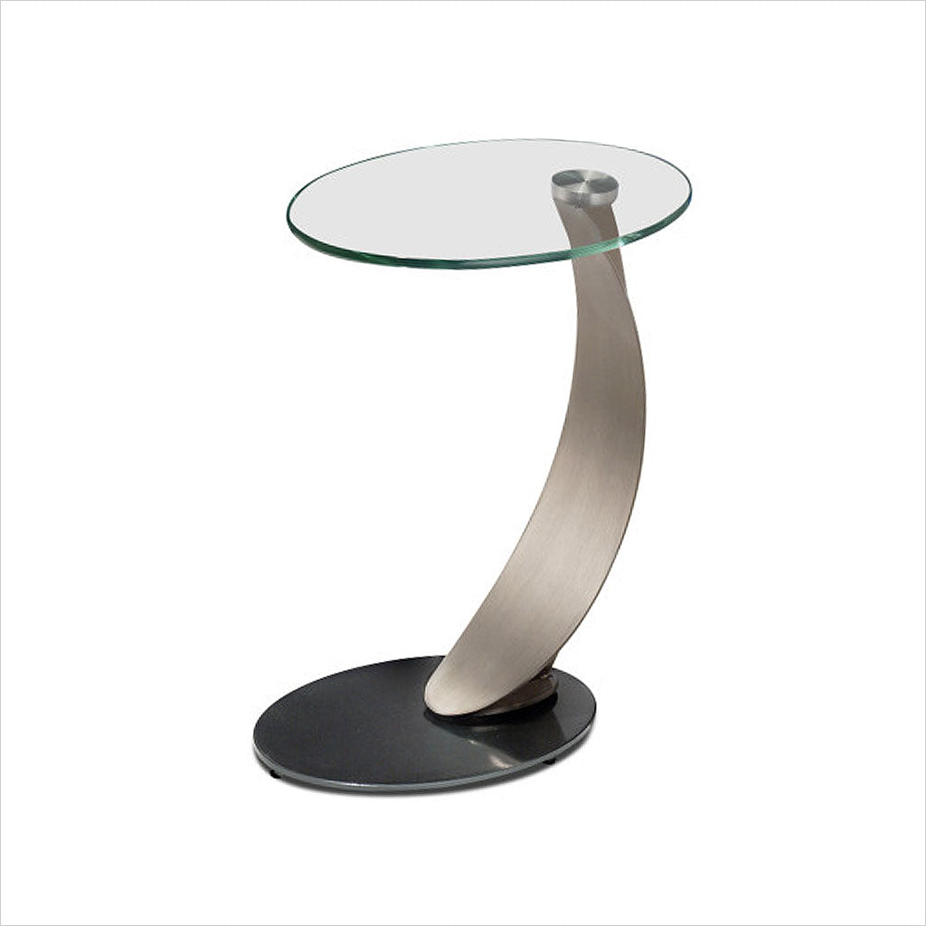oval glass top accent table