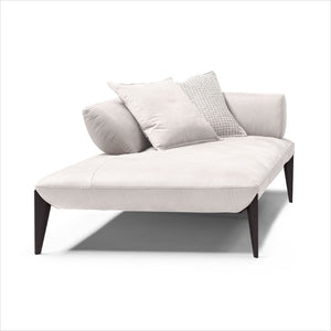 white  leather chaise