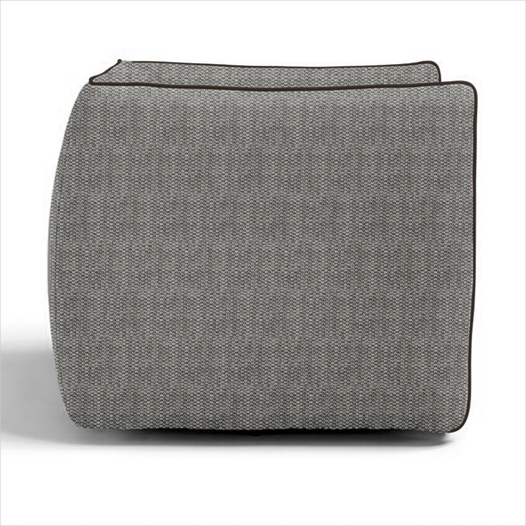 fabric armchair on swivel base