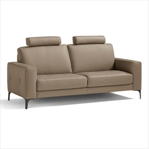 leather sofa shown with optional headrests