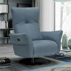 leather recliner on swivel base