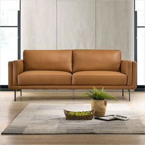 leather 2-seater sofa