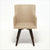 leather dining armchair with wood legs
