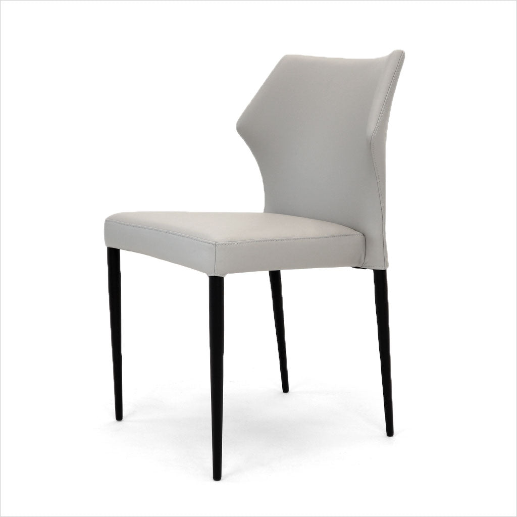 light grey leather dining chair