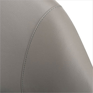 leather upholstered chair with arm and curved back