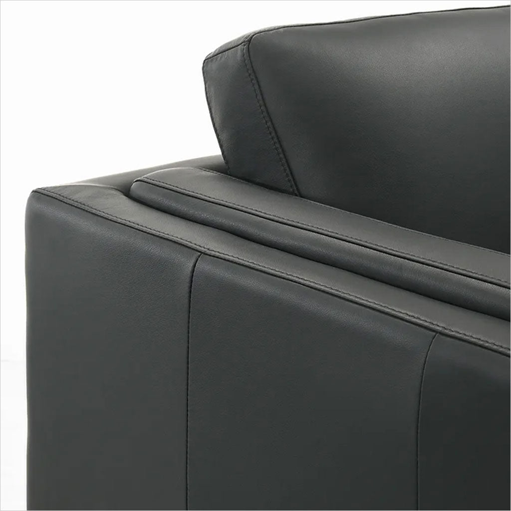 black leather armchair