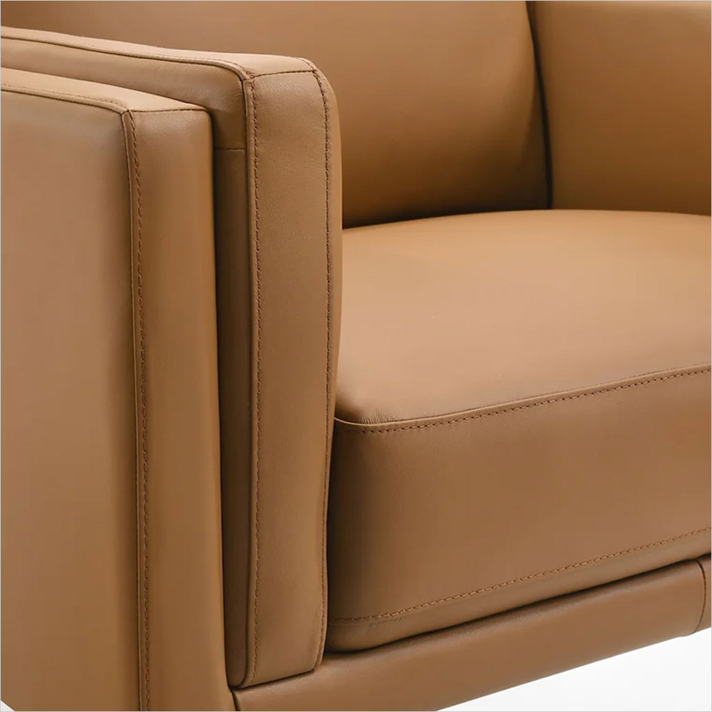 brown leather chair