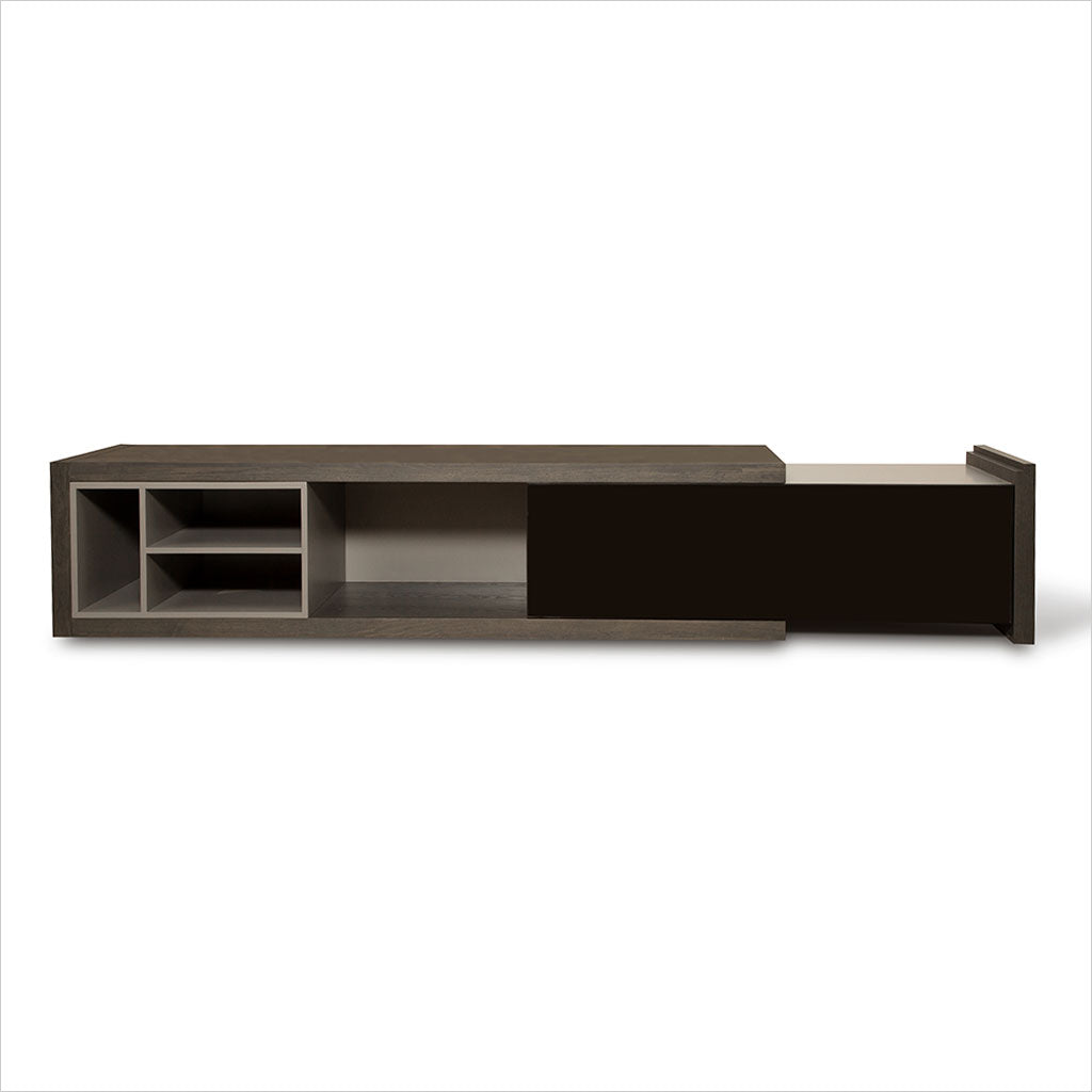 expandable tv stand in grey