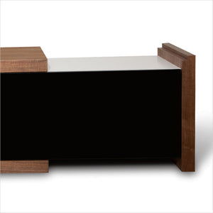 expandable tv stand in walnut
