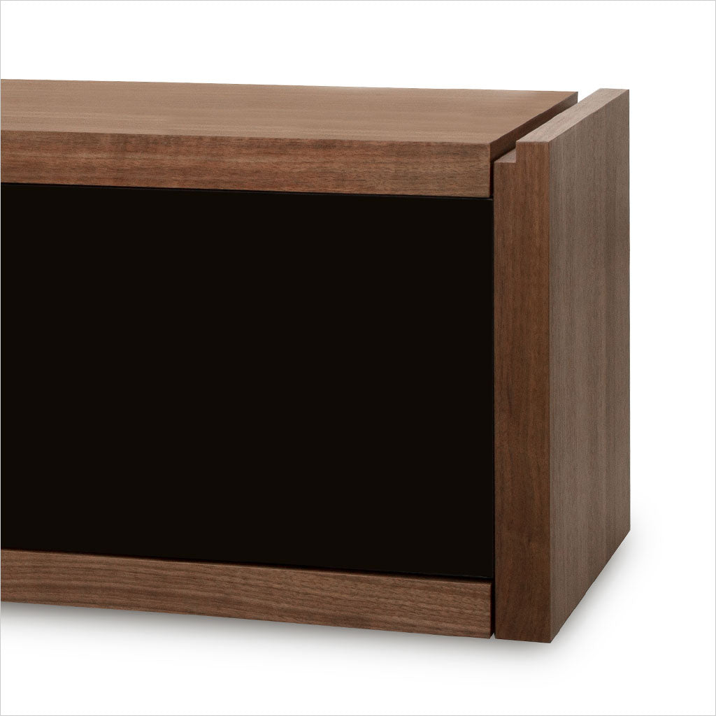 expandable tv stand in walnut