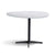 white matt laquer top end table with pedestal base