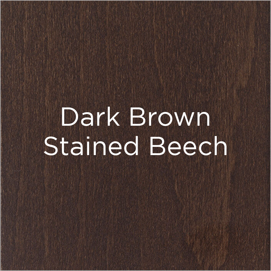dark brown stained beech wood swatch
