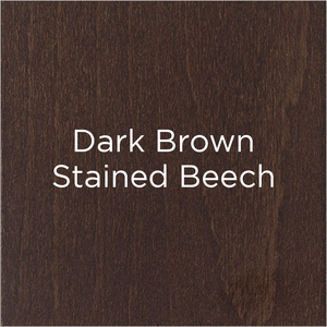 dark brown stained beech wood swatch