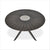 round outdoor dining table in grey eucalyptus