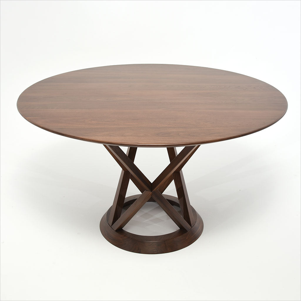 round walnut dining table