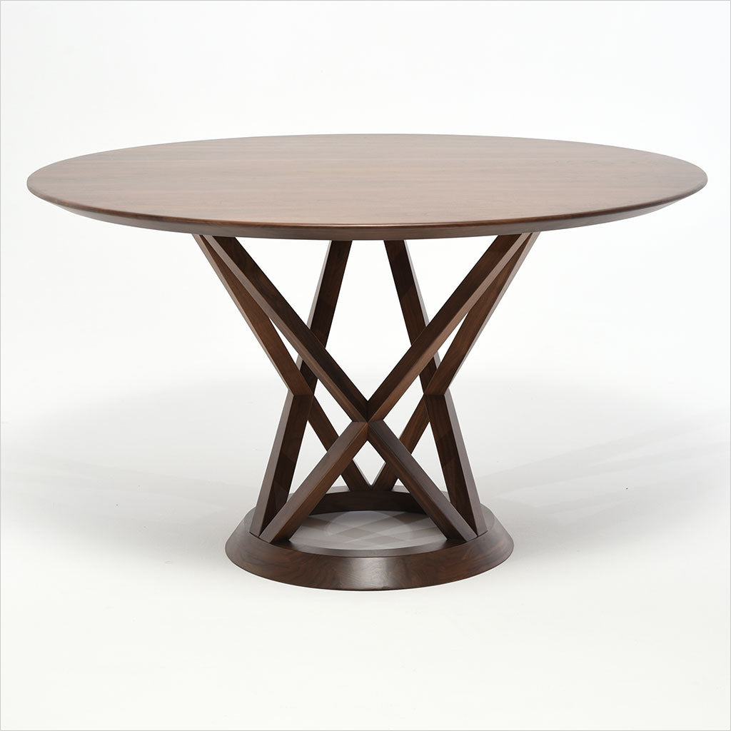 round walnut dining table