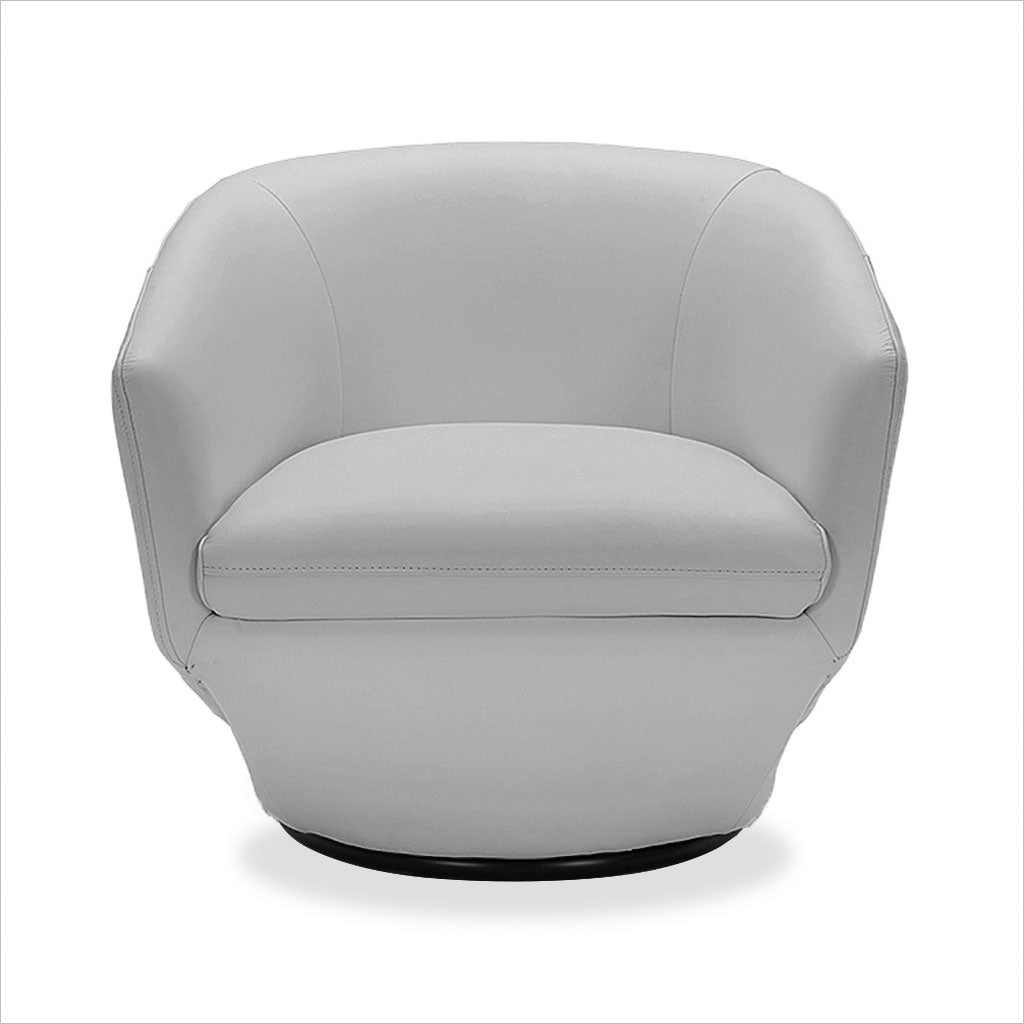 grey leather swivel chair