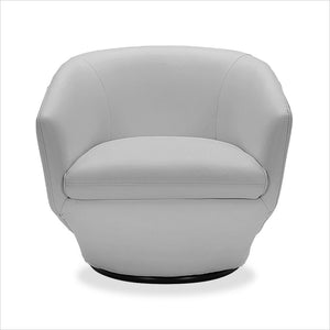 grey leather swivel chair